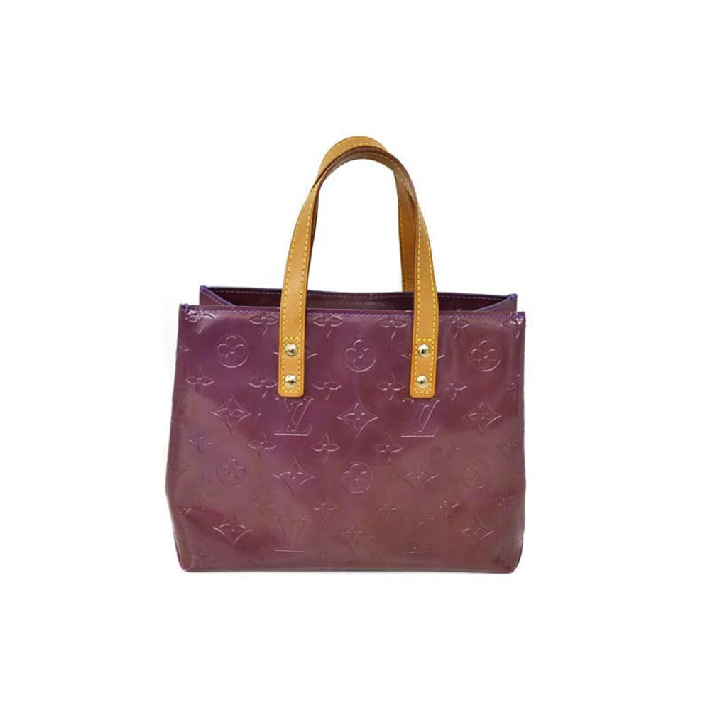 Louis Vuitton Tote Vernis Monogram Handbag Purple Bag Lead